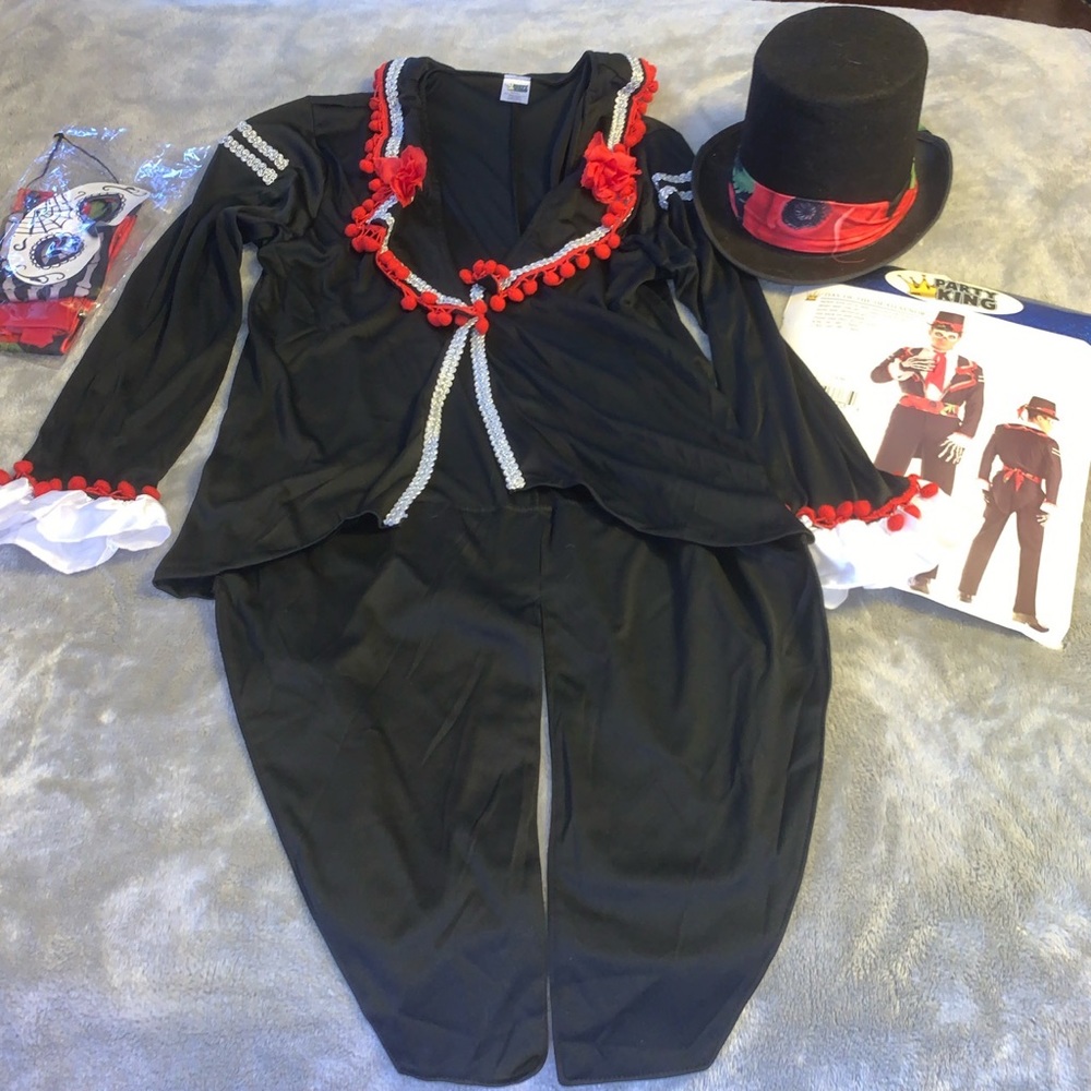 Men's Size Small / Medium Party King Day of the Dead Halloween Costume Jacket